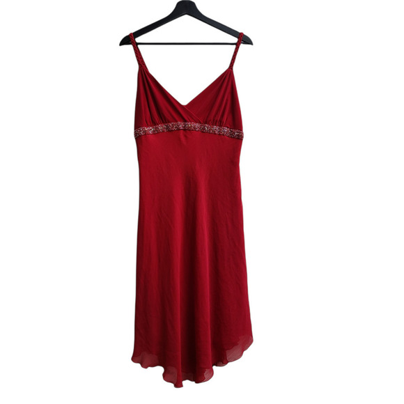 Vintage Bisou Bisou Red Dress with Braided Straps, Size Medium - Picture 1 of 7